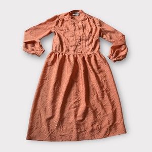 Vintage 80s Peach Dress